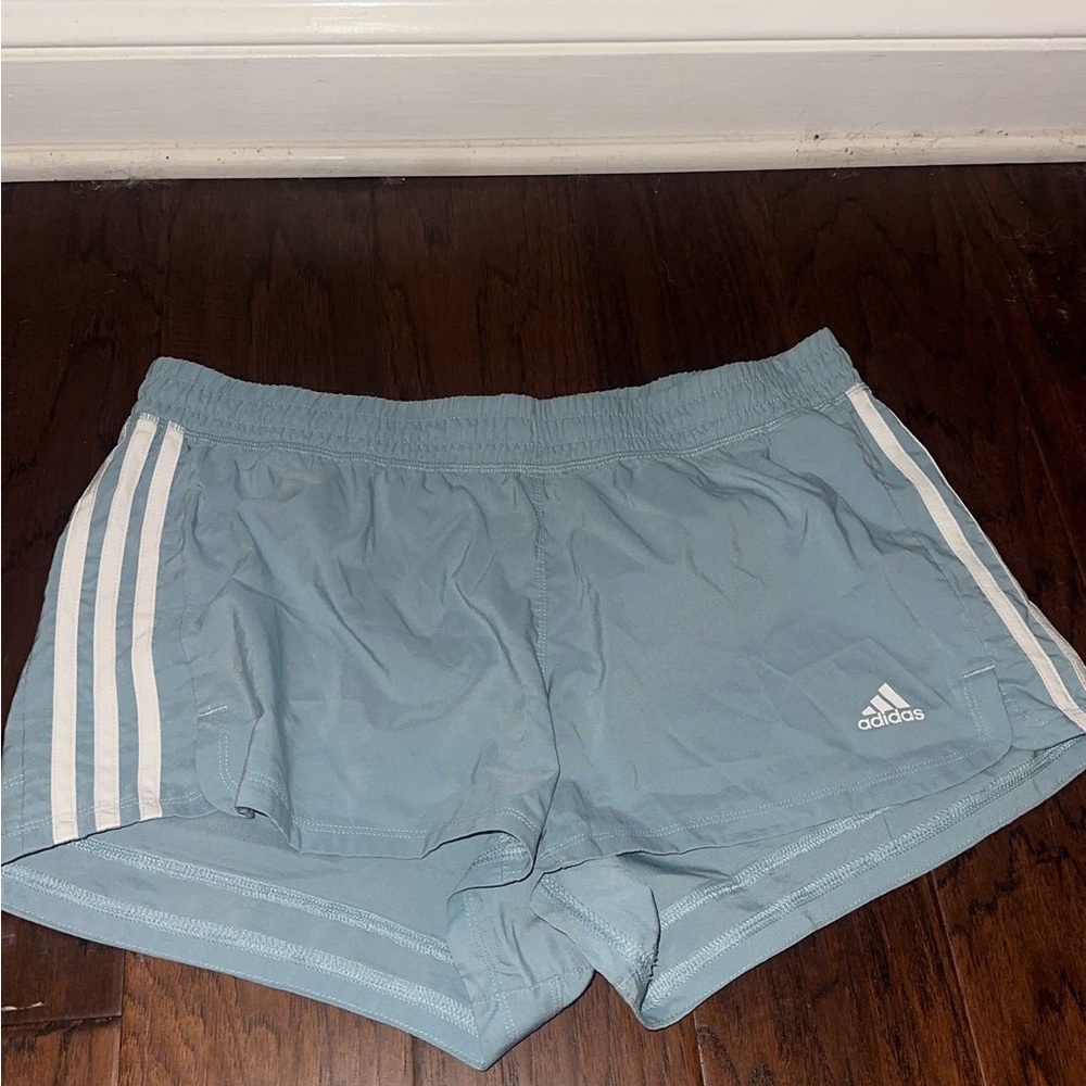 Adidas Light Blue Athletic Shorts